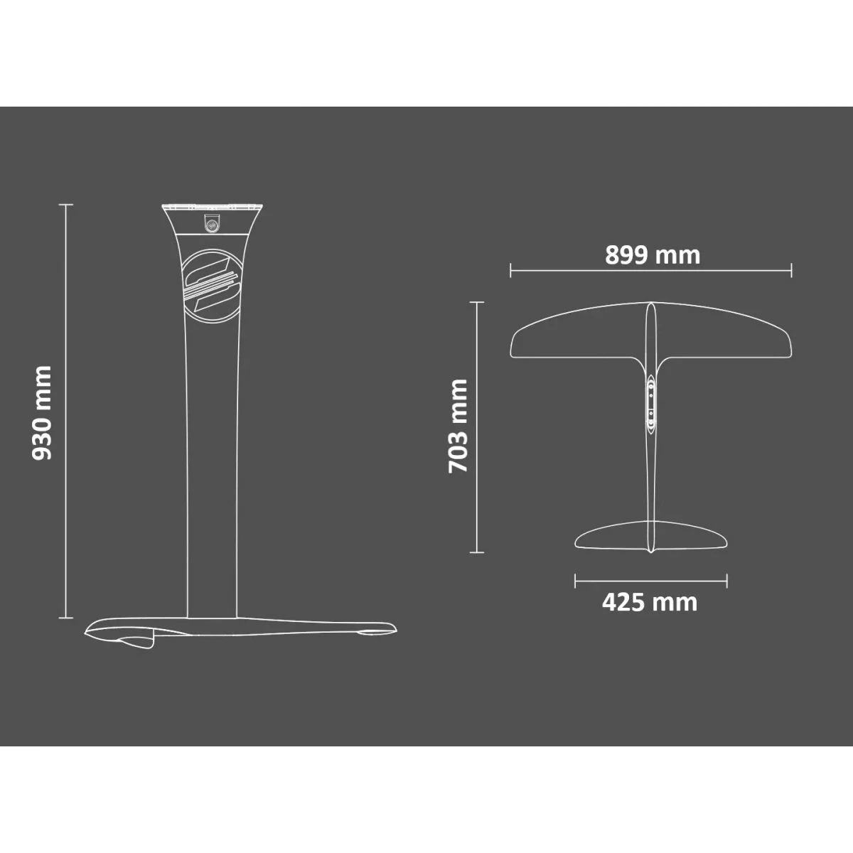 SabFoil Kraken MS M93K-W899-S425-F703 Wingfoil 5 SabFoil Kraken MS M93K-W899-S425-F703 Wingfoil - Billede 3